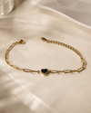 Chic Black Heart Bracelet