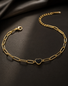 Chic Black Heart Bracelet