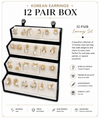 Korean Earrings 12 Pair Box – Premium Collection